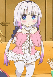 Cute Anime Kanna Jump GIF