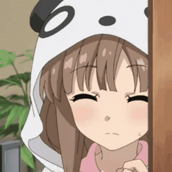 Cute Anime Panda Kaede Shy
