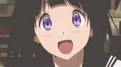 Cute Anime Smile Eru Chitanda Hyouka GIF