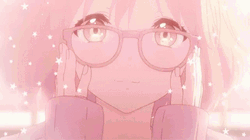 Cute Anime Smile Wearing Eyeglasses GIF