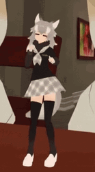 Cute Anime Wolf Girl Dancing