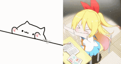 Cute Anime Yuri Table Smash GIF