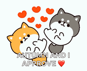 Cute Autumn & I Approve Cartoon GIF
