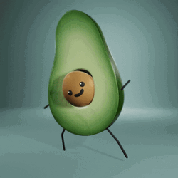 Cute Avocado Fruit Dance GIF
