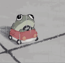 Cute Baby Frog In The Rain GIF