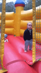 Cute Baby In Bouncy House GIF