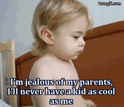 Cute Baby Is Jealous GIF