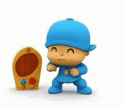 Cute Baby Pocoyo Dancing  GIF