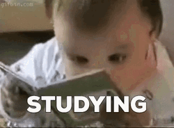 Cute Baby Studying Cramming GIF
