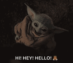 Cute Baby Yoda Hey There GIF