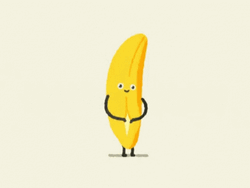 Cute Banana Peel Wink