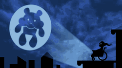 Cute Bat Signal Of Muffin Bear GIF