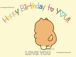 Cute Bear Celebrating Birth GIF
