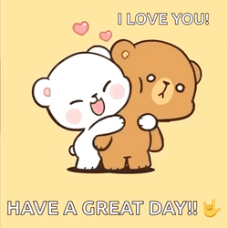Cute Bear Couple Hugging Have A Good Day Love GIF