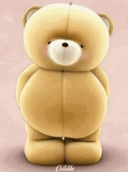 Cute Bear Giving Flowers GIF