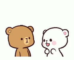 Cute Bear Hug Kissing GIF