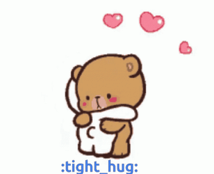 Cute Bears Tight Hug Emoji GIF