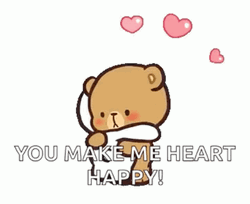 Cute Bears You Make My Heart Happy GIF