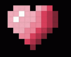 Cute Beating Heart Pixel Art GIF