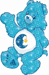 Cute Bedtime Care Bear Waving GIF