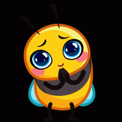 Cute Bee Begging GIF