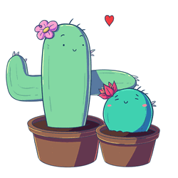 Cute Best Friend Cactus