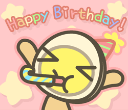 Cute Birthday Party Horn  GIF