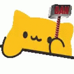 Cute BlobCat Emoji Hitting Gavel GIF