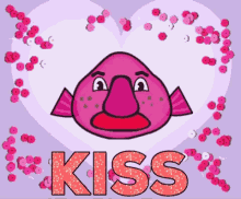 Cute Blobfish Love Flying Kiss Heart GIF