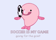 Cute Blobfish Soccer Game Go For Goal GIF