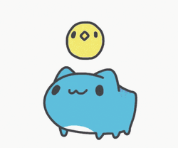 Cute Blue Cat Bouncing Pet GIF