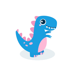 Cute Blue Dinosaur Dance GIF