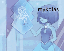 Cute Blue Mykolas Girl Anime GIF