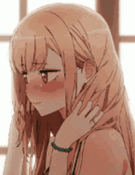 Cute Blushing Anime Girl GIF