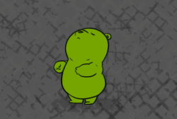 Cute Bouncing Green Bear Love Dancing GIF