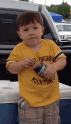 Cute Boy Shaking Head No GIF