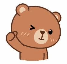 Cute Brown Bear Wink GIF