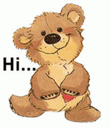 Cute Brown Teddy Bear Wave Hello Meme GIF