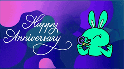 Cute Bunny Happy Anniversary Meme GIF