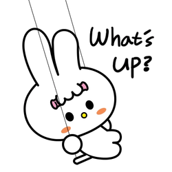 Cute Bunny In Swing Whats Going On GIF