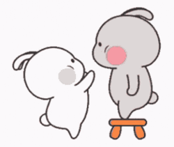 Cute Bunny Kiss I Love You GIF