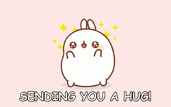 Cute Bunny Molang Sending You A Hug  GIF