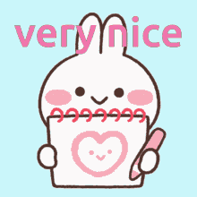 Cute Bunny Very Nice Handwriting GIF
