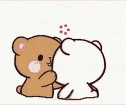 Cute Cartoon Bears Kiss You GIF