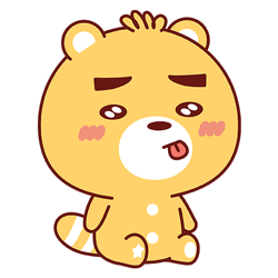 Cute Cartoon Bluesface Silly Face  GIF