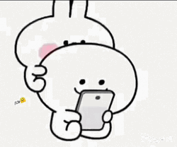 Cute Cartoon Bunny Couple GIF