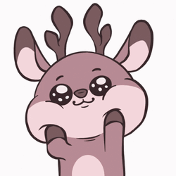 Cute Cartoon Deer Cheeks GIF