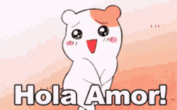 Cute Cartoon Hola GIF