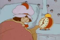 Cute Cartoon Kid Waking Up Happy Monday GIF