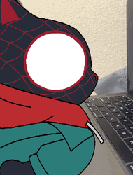 Cute Cartoon Kitty Spiderman Meme GIF